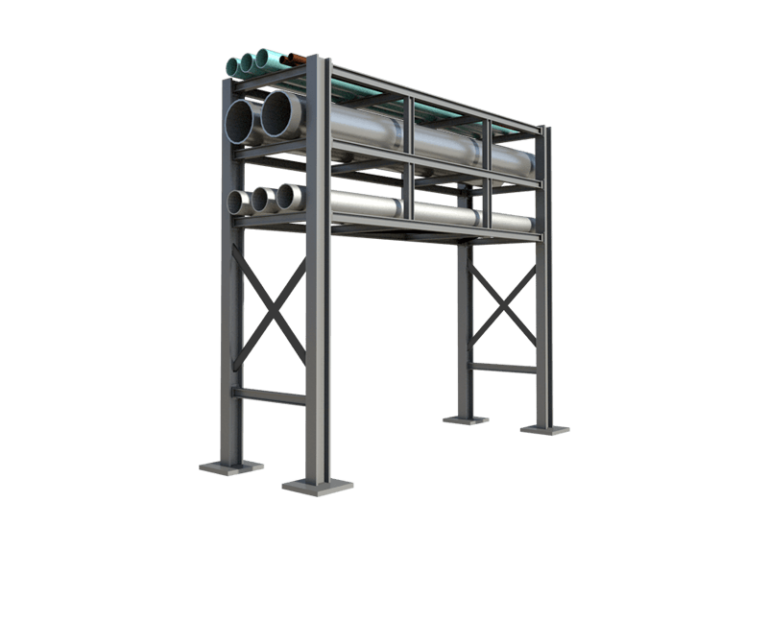 Three Tier Tube Rack 3-Tier Pipe Rack - ErectaRack