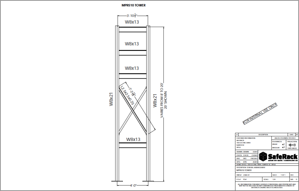 3Tier Pipe Rack ErectaRack