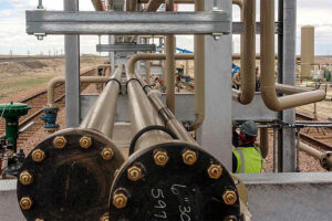 Prefab Pipe Rack being installed